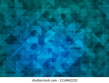 Light BLUE vector polygonal polygonal. Shining illustration, which consist of triangles. The completely new template can be used for your brand book.
