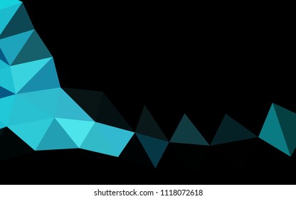 Light BLUE vector polygonal polygonal. Shining colored illustration in a Brand new style. A completely new design for your business.