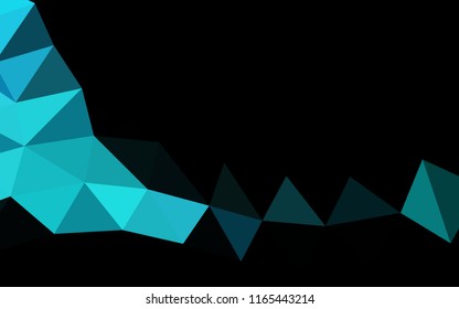 Light BLUE vector polygonal polygonal. Shining colored illustration in a Brand new style. The best triangular design for your business.