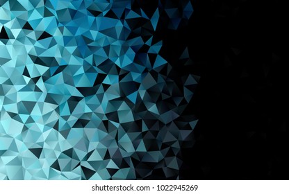 Light BLUE vector polygonal template. Glitter abstract illustration with an elegant design. Triangular pattern for your business design.