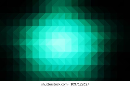 Light BLUE vector polygonal template. A completely new color illustration in a vague style. Triangular pattern for your business design.