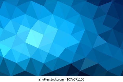 Light BLUE vector polygonal template. Polygonal abstract illustration with gradient. The template for cell phone's backgrounds.