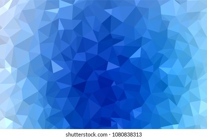 Light BLUE vector polygonal template. Polygonal abstract illustration with gradient. Best triangular design for your business.