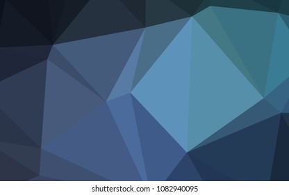 Light BLUE vector polygonal template. Modern geometrical abstract illustration with gradient. The polygonal design can be used for your web site.