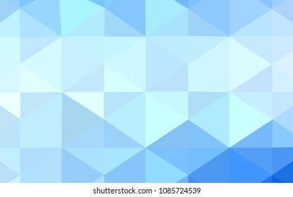 Light BLUE vector polygonal template. Shining colored illustration in a new style. Textured pattern can be used for background.