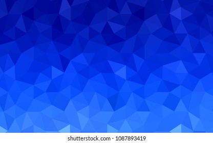 Light BLUE vector polygonal template. Creative illustration in halftone style with triangles. New template for your brand book.