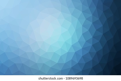 Light BLUE vector polygonal template. Colorful abstract illustration with triangles. A new texture for your web site.