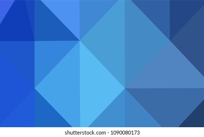 Light BLUE vector polygonal template. Creative geometric illustration in Origami style with gradient. Triangular pattern for your business design.