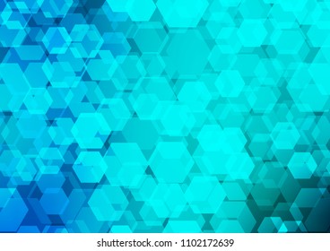 Light BLUE vector polygonal template. Glitter abstract illustration with an elegant design. The elegant pattern can be used as part of a brand book.