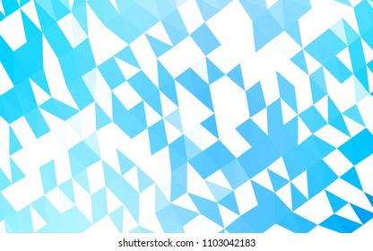 Light BLUE vector polygonal template. Colorful abstract illustration with gradient. The template can be used as a background for cell phones.
