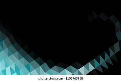 Light BLUE vector polygonal template. Triangular geometric sample with gradient.  The best triangular design for your business.