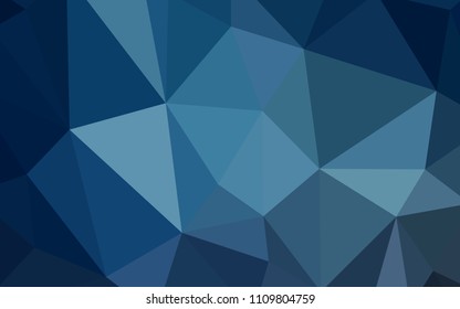 Light BLUE vector polygonal template. Shining colorful illustration with triangles. Triangular pattern for your design.