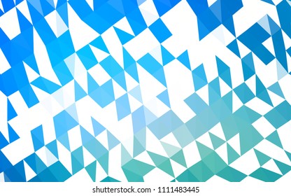 Light BLUE vector polygonal template. Shining illustration, which consist of triangles. A completely new template for your business design.