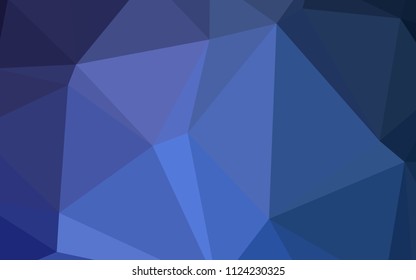 Light BLUE vector polygonal template. A sample with polygonal shapes. The best triangular design for your business.