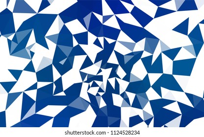 Light BLUE vector polygonal template. Colorful illustration in abstract style with triangles. Completely new template for your banner.