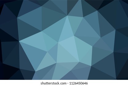Light BLUE vector polygonal template. Triangular geometric sample with gradient.  A completely new design for your leaflet.