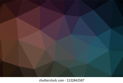 Light BLUE vector polygonal template. Triangular geometric sample with gradient.  Best triangular design for your business.