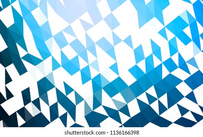 Light BLUE vector polygonal template. Triangular geometric sample with gradient.  The best triangular design for your business.