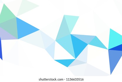 Light BLUE vector polygonal template. Creative geometric illustration in Origami style with gradient. Brand new style for your business design.