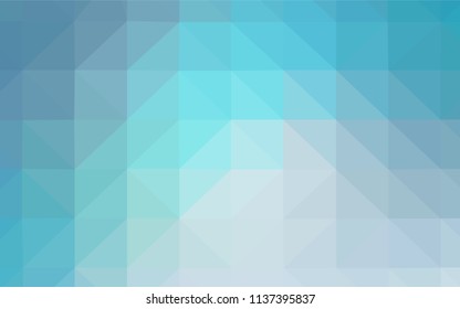 Light BLUE vector polygonal template. Colorful illustration in abstract style with triangles. A completely new design for your leaflet.
