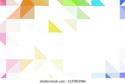 Light BLUE vector polygonal template. Colorful illustration in abstract style with triangles. A completely new design for your leaflet.