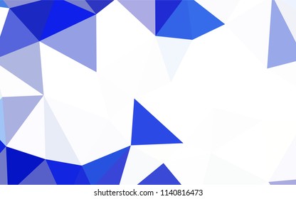 Light BLUE vector polygonal template. Colorful illustration in abstract style with triangles. Polygonal design for your web site.