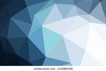 Light BLUE vector polygonal template. Colorful illustration in polygonal style with gradient. Template for cell phone's backgrounds.