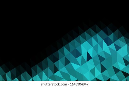 Light BLUE vector polygonal template. A vague abstract illustration with gradient. The elegant pattern can be used as part of a brand book.