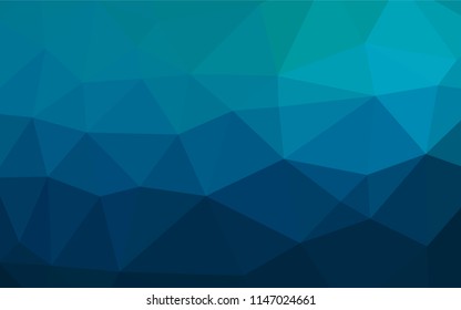 Light BLUE vector polygonal template. Modern geometrical abstract illustration with gradient. Brand new style for your business design.