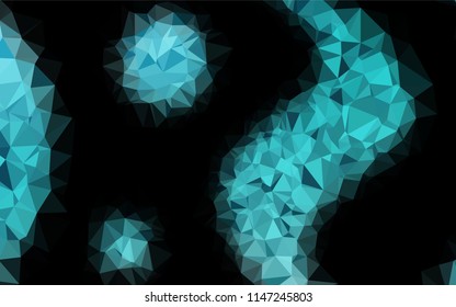 Light BLUE vector polygonal template. Modern geometrical abstract illustration with gradient. Triangular pattern for your business design.