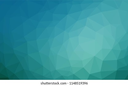 Light BLUE vector polygonal template. Geometric illustration in Origami style with gradient.  A completely new template for your business design.