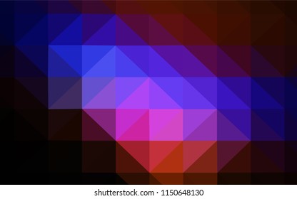 Light BLUE vector polygonal template. Geometric illustration in Origami style with gradient.  Best triangular design for your business.