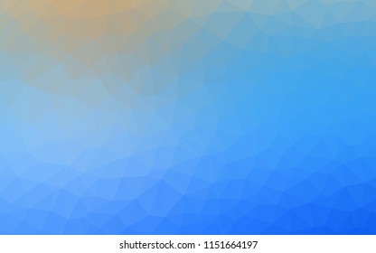 Light BLUE vector polygonal template. Creative geometric illustration in Origami style with gradient. Pattern for a brand book's backdrop.