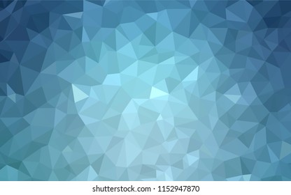 Light BLUE vector polygonal template. Polygonal abstract illustration with gradient. Completely new template for your banner.