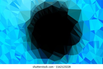 Light BLUE vector polygonal template. Brand new colored illustration in blurry style with gradient. Triangular pattern for your business design.