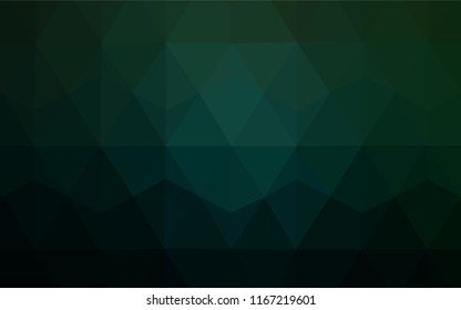Light BLUE vector polygonal template. Shining colorful illustration with triangles. Best triangular design for your business.