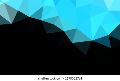 Light BLUE vector polygonal template. Modern geometrical abstract illustration with gradient. A completely new template for your business design.