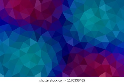 Light BLUE vector polygonal template. Polygonal abstract illustration with gradient. New template for your brand book.