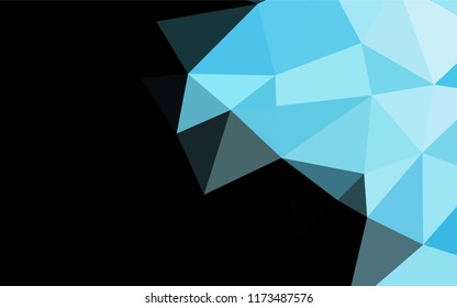Light BLUE vector polygonal template. Creative geometric illustration in Origami style with gradient. Triangular pattern for your business design.
