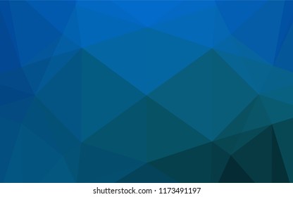 Light BLUE vector polygonal template. Glitter abstract illustration with an elegant design. Triangular pattern for your business design.