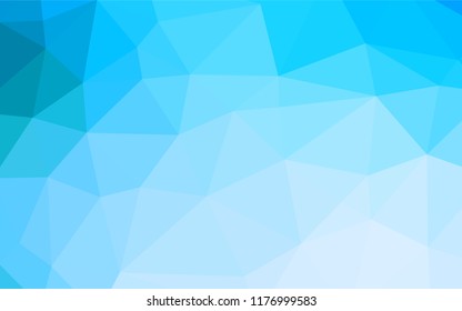 Light BLUE vector polygonal template. Geometric illustration in Origami style with gradient.  Brand new design for your business.