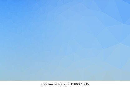 Light BLUE vector polygonal template. Creative illustration in halftone style with gradient. The textured pattern can be used for background.