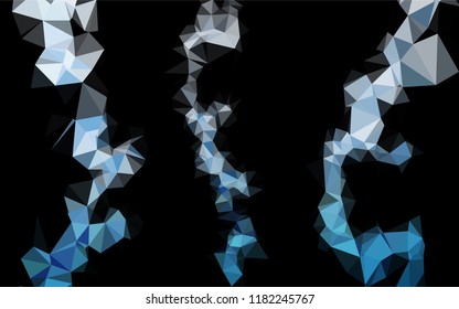 Light BLUE vector polygonal template. Shining illustration, which consist of triangles. A new texture for your design.