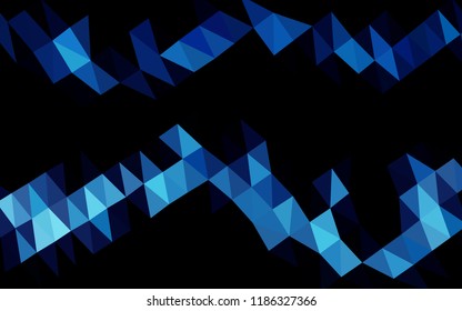 Light BLUE vector polygonal template. Shining illustration, which consist of triangles. The polygonal design can be used for your web site.