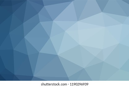 Light BLUE vector polygonal template. Shining illustration, which consist of triangles. Brand new style for your business design.