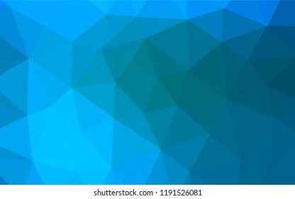 Light BLUE vector polygonal template. Creative geometric illustration in Origami style with gradient. Triangular pattern for your business design.