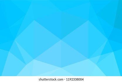 Light BLUE vector polygonal template. Shining illustration, which consist of triangles. The best triangular design for your business.