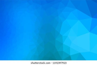 Light BLUE vector polygonal template. Shining illustration, which consist of triangles. A completely new design for your business.