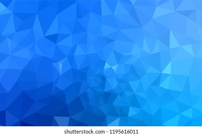 Light BLUE vector polygonal template. Shining polygonal illustration, which consist of triangles. Best triangular design for your business.