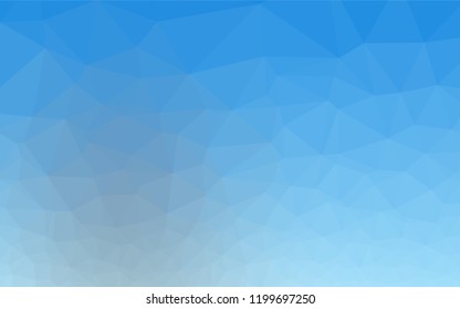 Light BLUE vector polygonal template. A vague abstract illustration with gradient. The polygonal design can be used for your web site.